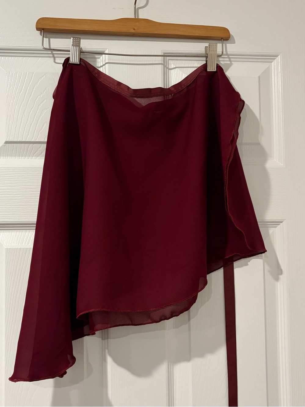 Capezio Burgundy Georgette Wrap Chiffon Dance Skirt